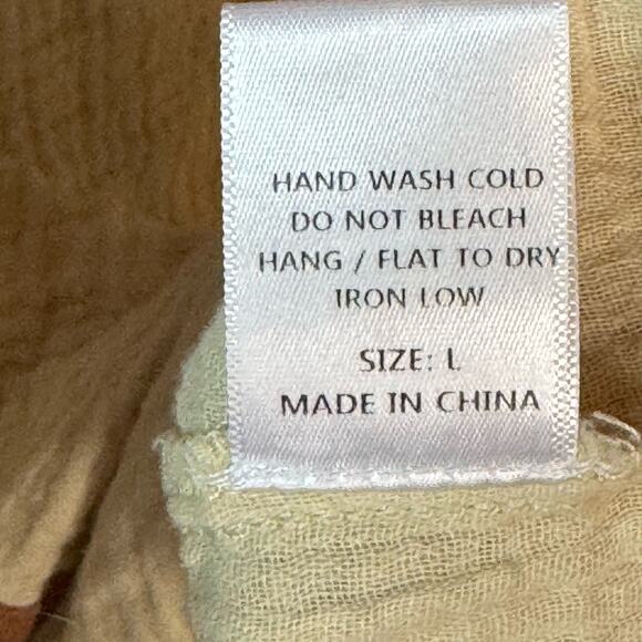 ACOA Colorblock Button Down Shirt Size L Cotton Minimalist Neutral Capsule - Picture 7 of 11